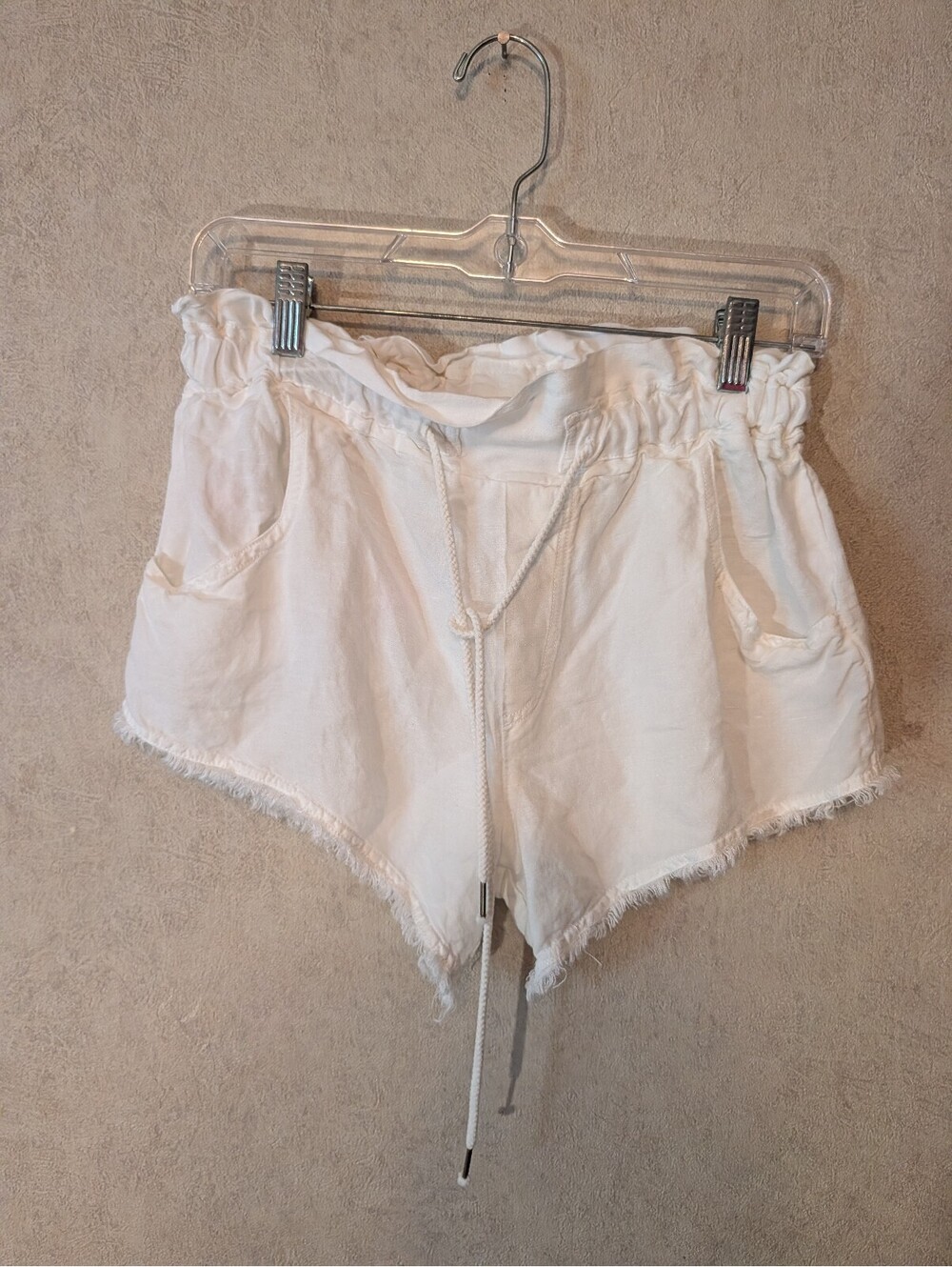 YFB white lightweight linen shorts sz XS
